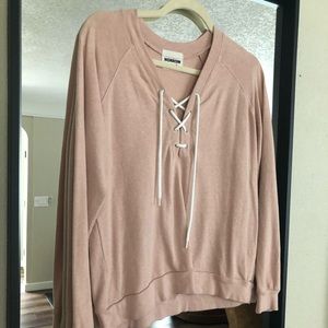 Monrow tie sweatshirt